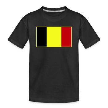 Drapeau tricolore personnalisable - T-shirt bio Premium Enfant - noir - Devant