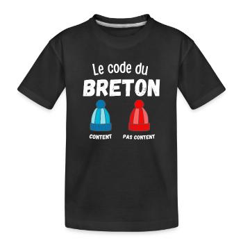 bretagne, bretagne humour, je suis Breton - T-shirt bio Premium Enfant - noir - Devant