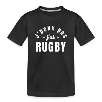 rugby, rugby sport, rugby humour - T-shirt bio Premium Enfant - noir - Devant