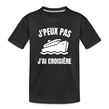 croisière, faire une croisière - T-shirt bio Premium Enfant - noir - Devant