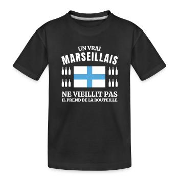Marseille, Marseille humour, je suis Marseillais - T-shirt bio Premium Enfant - noir - Devant