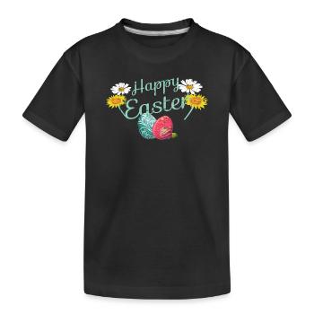 Joyeuses Pâques - T-shirt bio Premium Enfant - noir - Devant