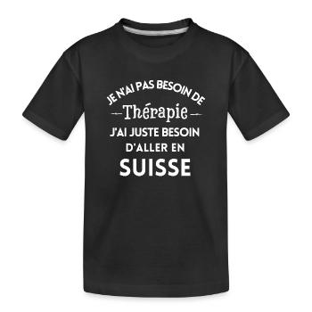 Suisse, Suisse humour, je suis Suisse - T-shirt bio Premium Enfant - noir - Devant