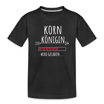 Kornkönigin Landwirtschaft Königin Geschenk - Kinder Premium Bio T-Shirt - Schwarz - Vorne