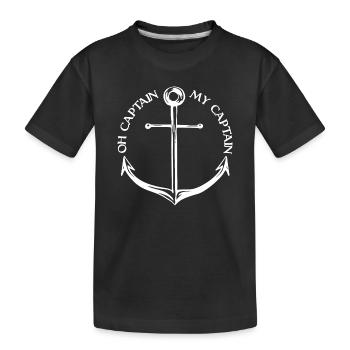 Oh Captain My Captain (sombre) - T-shirt bio Premium Enfant - noir - Devant