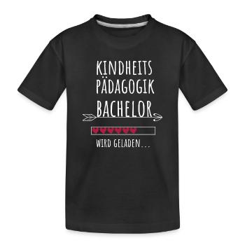 Kindheitspädagogik Bachelor Studium Geschenk - Kinder Premium Bio T-Shirt - Schwarz - Vorne