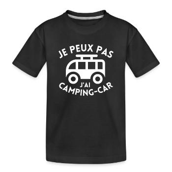 camping, car-camping - T-shirt bio Premium Enfant - noir - Devant