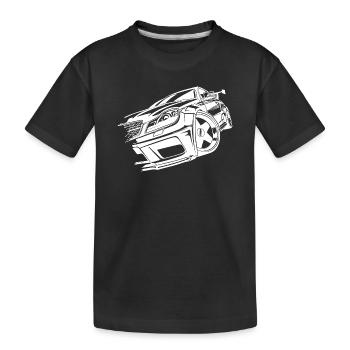 Auto Autoliebhaber Sportauto Rennfahrer Autofahrer - Kinder Premium Bio T-Shirt - Schwarz - Vorne