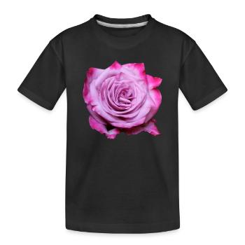 Fleur Rose Rose Fleur Fleurs Rose Rose Fleurs - T-shirt bio Premium Enfant - noir - Devant