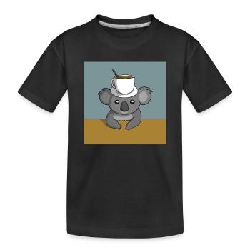 Pause café Koala - T-shirt bio Premium Enfant - noir - Devant