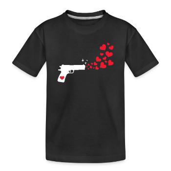 Monde Paix Cœur Paix Amour Humanité - T-shirt bio Premium Enfant - noir - Devant