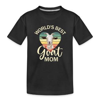 Ziege Ziegen Geiss - Kinder Premium Bio T-Shirt - Schwarz - Vorne