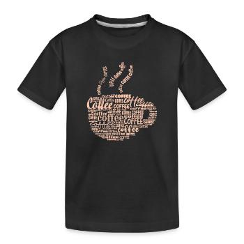 Coffee lovers Coffee saying coffee drinker - Kids' Premium Organic T-Shirt - black - Front