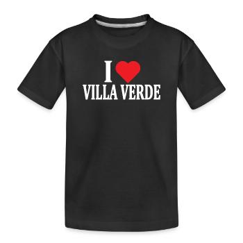 t-shirt Io amo Villa Verde t-shirt Sardaigne - T-shirt bio Premium Enfant - noir - Devant