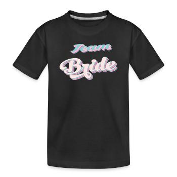Team de la mariée team bride evjf - T-shirt bio Premium Enfant - noir - Devant