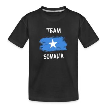 Team Somalia - Kinder Premium Bio T-Shirt - Schwarz - Vorne
