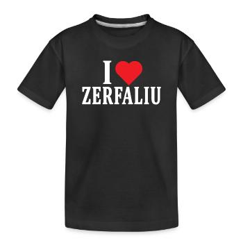 t-shirt Io amo Zerfaliu t-shirt Sardegna - Kids' Premium Organic T-Shirt - black - Front