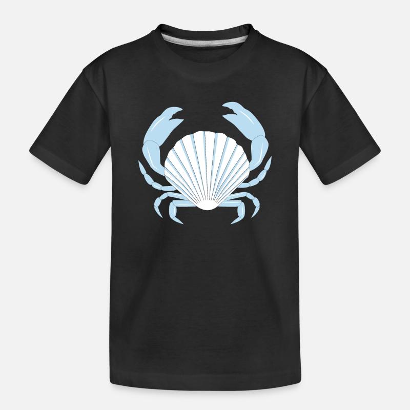Blaue Krabbe - Kinder Premium Bio T-Shirt - Schwarz