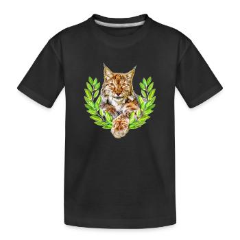 Lynx Wild Cat Liberté - T-shirt bio Premium Enfant - noir - Devant