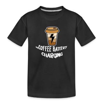 Déclaration de consommation de café Amateurs de café Petit déjeuner - T-shirt bio Premium Enfant - noir - Devant