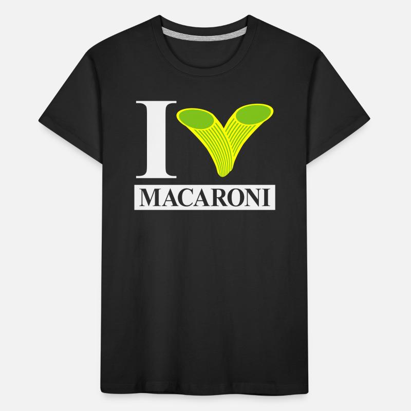 Ich liebe Makkaroni Kinder Premium Bio T-Shirt