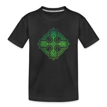 Celtic Cross - Kinder Premium Bio T-Shirt - Schwarz - Vorne