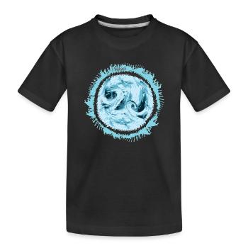 Conception de tourbillon d’eau orageuse - T-shirt bio Premium Enfant - noir - Devant