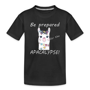 Be prepared for the alpacalypse - Kids' Premium Organic T-Shirt - black - Front