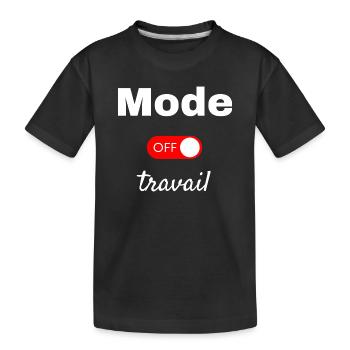 Mode travail off - T-shirt bio Premium Enfant - noir - Devant