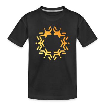 Schneeflocke Symbol Schnee Stern Logo icon - Kinder Premium Bio T-Shirt - Schwarz - Vorne