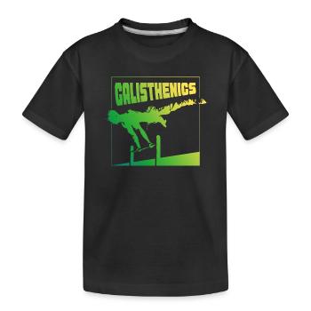 Conception de la pose en gradient de calisthénie - T-shirt bio Premium Enfant - noir - Devant