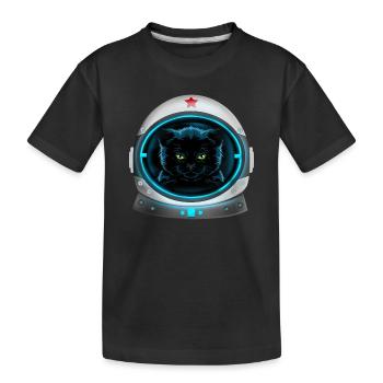 astronaute chat de l’espace en colère - T-shirt bio Premium Enfant - noir - Devant