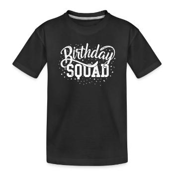 Escouade d’anniversaire Script audacieux - T-shirt bio Premium Enfant - noir - Devant