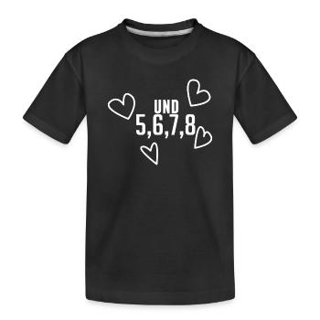 Tanzen Tanz Tanzkurs Rhythmus - Kinder Premium Bio T-Shirt - Schwarz - Vorne