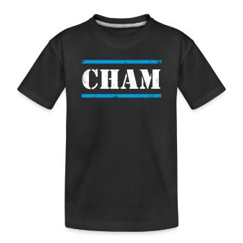 Cham - Kinder Premium Bio T-Shirt - Schwarz - Vorne
