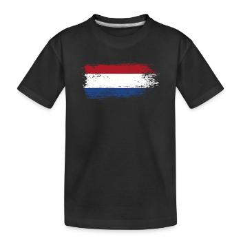 Coup de pinceau Dutch Tricolor - T-shirt bio Premium Enfant - noir - Devant