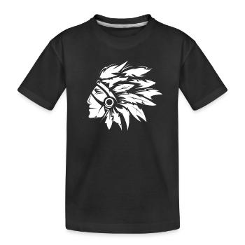 Chef indien Illustration Art graphique - T-shirt bio Premium Enfant - noir - Devant