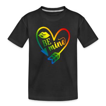 t-shirt de la Saint-Valentin soit le mien Saint-Valentin - T-shirt bio Premium Enfant - noir - Devant