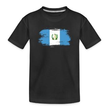 Guatemala flag - Kids' Premium Organic T-Shirt - black - Front