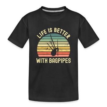 Cornemuse - T-shirt bio Premium Enfant - noir - Devant