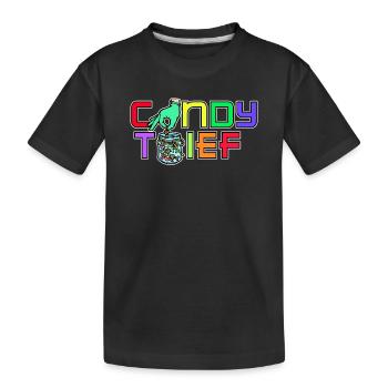 Sweets Statement Sweet tooth Delicious - Kids' Premium Organic T-Shirt - black - Front
