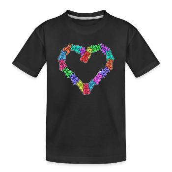 Bonbons sucre bonbon dessert dent sucrée - T-shirt bio Premium Enfant - noir - Devant