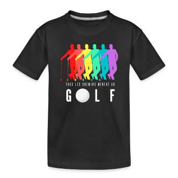 Tous les Chemins Mènent au Golf - T-shirt bio Premium Enfant - noir - Devant