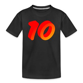 geburtstags shirts, 10 leuchtende farben - Kinder Premium Bio T-Shirt - Schwarz - Vorne