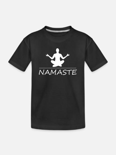 Namaste yoga blanc - T-shirt bio Premium Enfant - noir