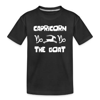 Tierkreiszeichen Statement Steinbock Horoskop - Kinder Premium Bio T-Shirt - Schwarz - Vorne