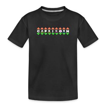 Sternbild Horoskop Aberglaube Himmel Steinbock - Kinder Premium Bio T-Shirt - Schwarz - Vorne