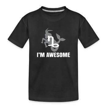 Zodiac Astronomy Capricorn Horoscope Statement - Kids' Premium Organic T-Shirt - black - Front