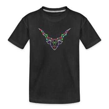 Konstellation Horoskop Galaxie Himmel Steinbock - Kinder Premium Bio T-Shirt - Schwarz - Vorne