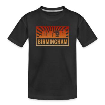 Birmingham Skyline Sunbeams - Kids' Premium Organic T-Shirt - black - Front